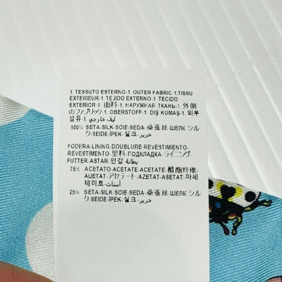 Versace Pants IT 40 US 4 Blue Butterflies Polka Dot Silk Wide-Leg NWT $1,825 - Picture 15 of 16